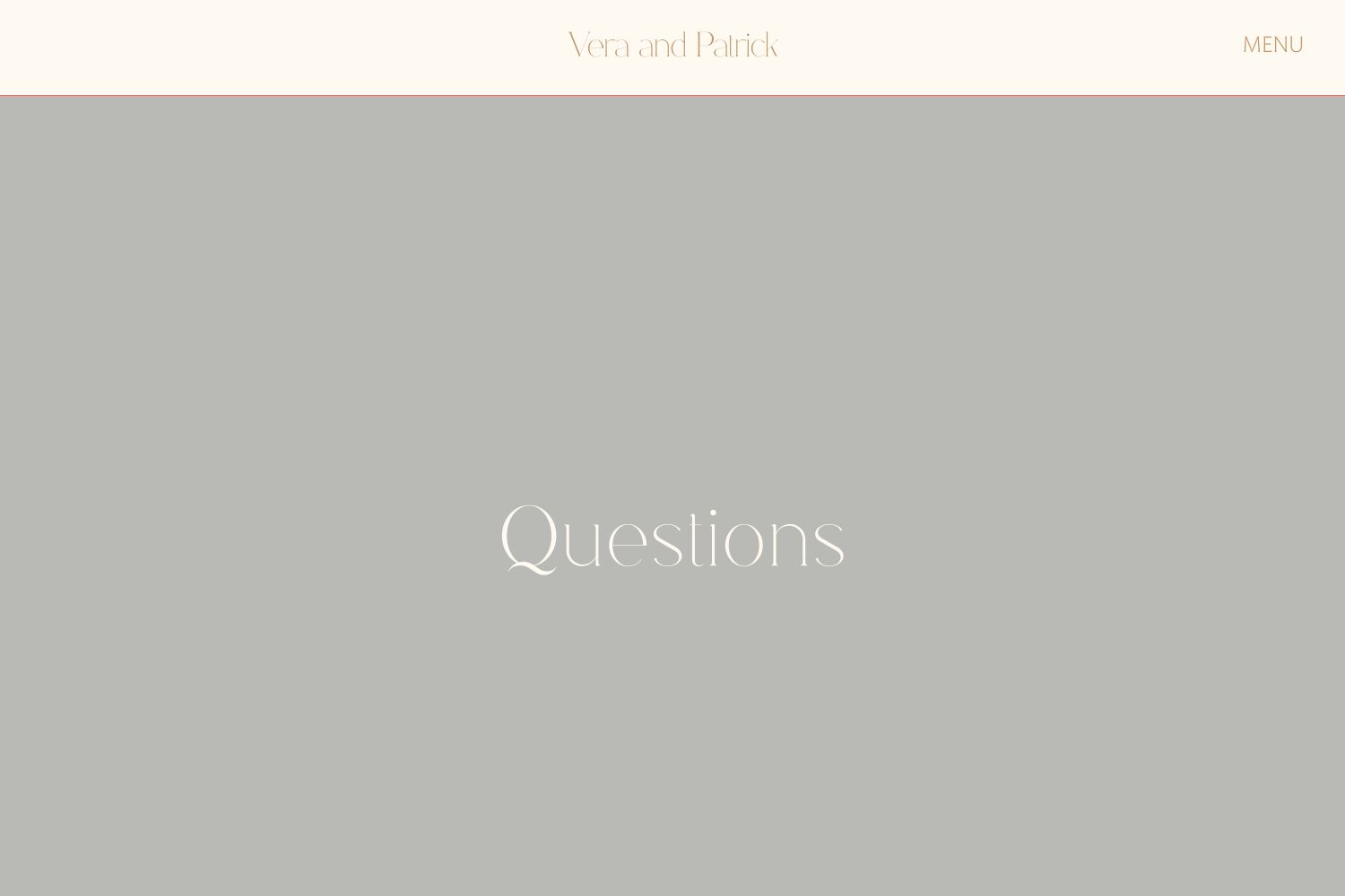 Vera Wedding Website